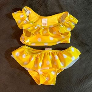 Toddler two piece swimsuit.